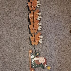 Festive Santa and Reindeer  Decoration